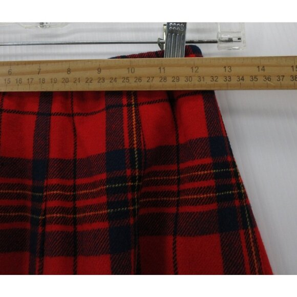 VINTAGE Pendleton Skirt 10 Wool Tartan Pleated A-Line Plaid 70s 80s * - Picture 3 of 9